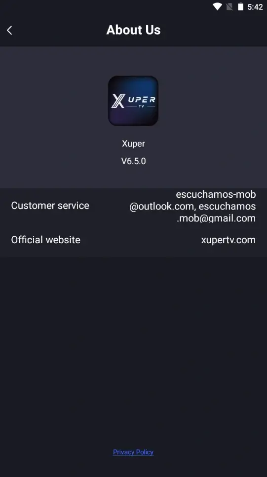 Página acerca de Xuper TV APK - Conoce el sucesor de Magis TV