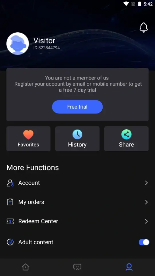 Perfil de usuario de Xuper TV APK - Experiencia de streaming personalizada