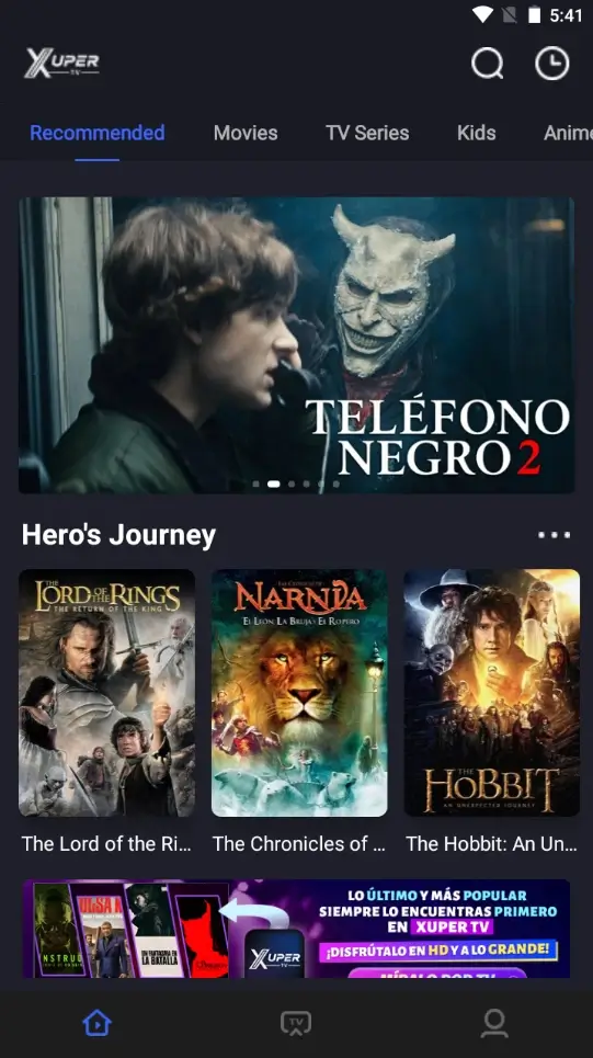 Xuper TV APK - Aplicación de streaming gratuita para Android TV y Smart TV